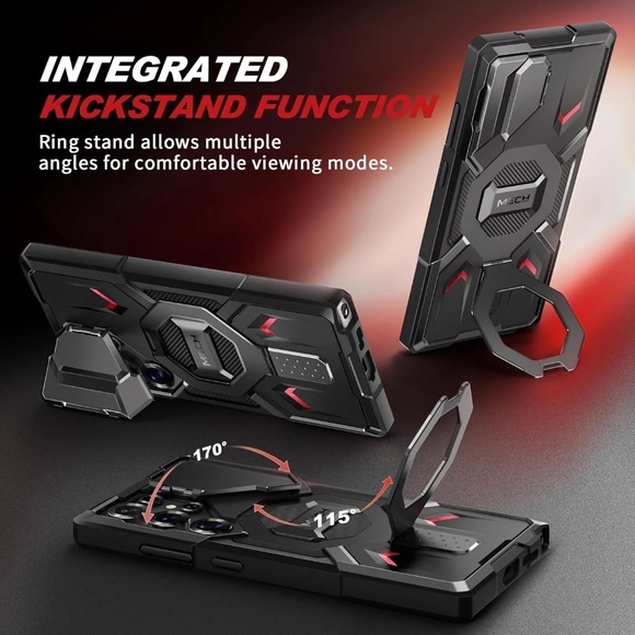 Hi Quality Hi- Impact S25 Ultra Case, w/Glass Screen Protector/ Belt Clip, Black - Picture 9 of 10